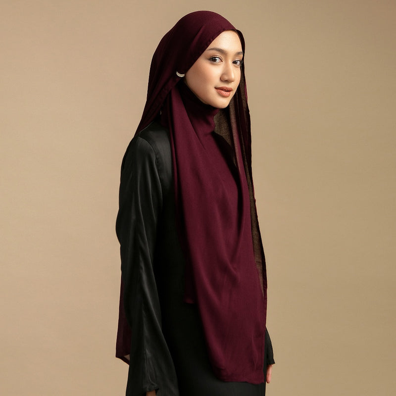 Pashmina Viscose Nour Shawl  Lozy x Lesti Ruby Wine New