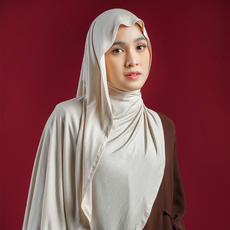 Ten Shawl Ivory (Tencel Curved Pashmina Special Anniversary Collections)