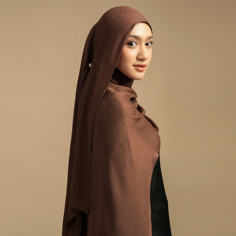 Pashmina Viscose Nour Shawl  Lozy x Lesti Brown New