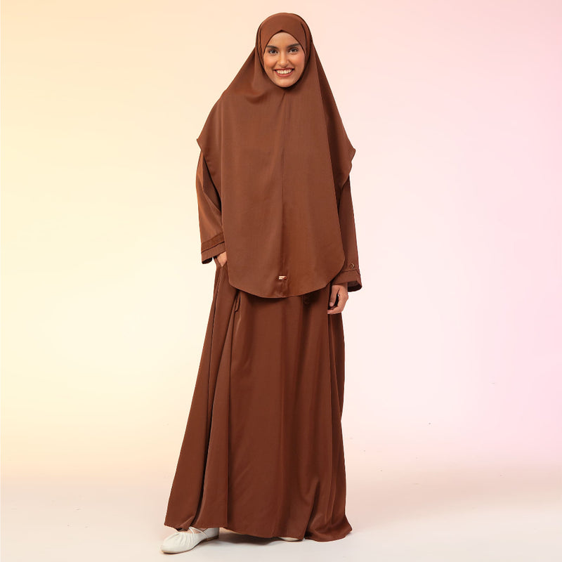 Amara Abaya Set Dark Brown