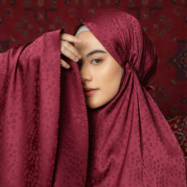 Arafa Prayer Set Lasercut Burgundy