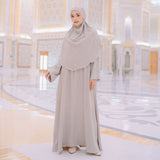 [Defect] Haiba Abaya Set (Abaya Crinkle Set Kerudung)