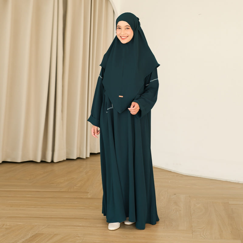 Sahla Abaya Set (Gamis Umroh Haji Abaya Set Kerudung)