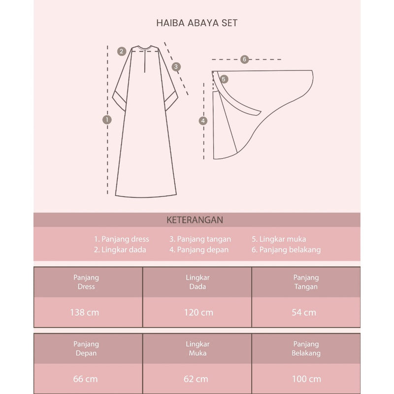 [Defect] Haiba Abaya Set (Abaya Crinkle Set Kerudung)