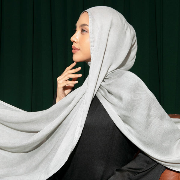 Pashmina Viscose Nour Shawl Lozy x Lesti Grey Green New