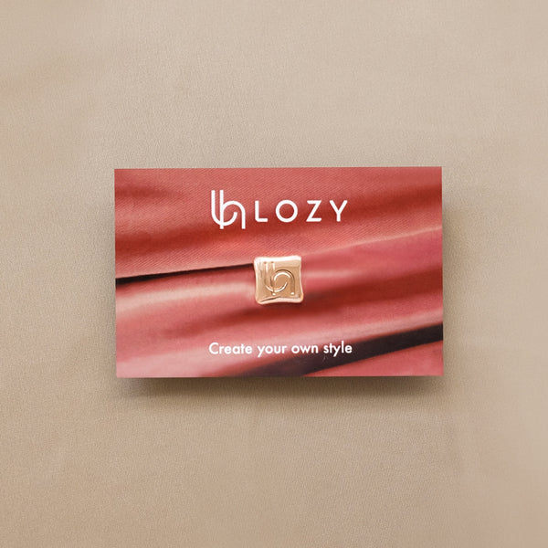 Magnet Pin Signature Square Type Rose Gold