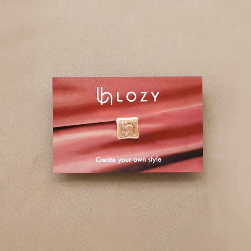 Magnet Pin Signature Square Type Rose Gold