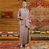 Haiza Tunik Set Grey Cream