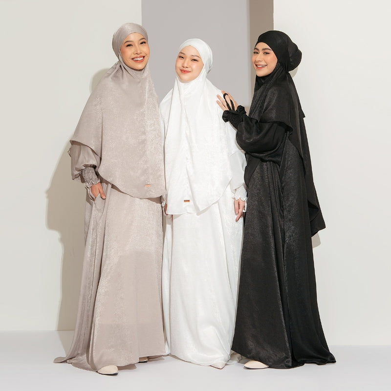 [Defect] Hanida Abaya Set (One Set Abaya Umroh Haji Gamis Set Kerudung Syari)