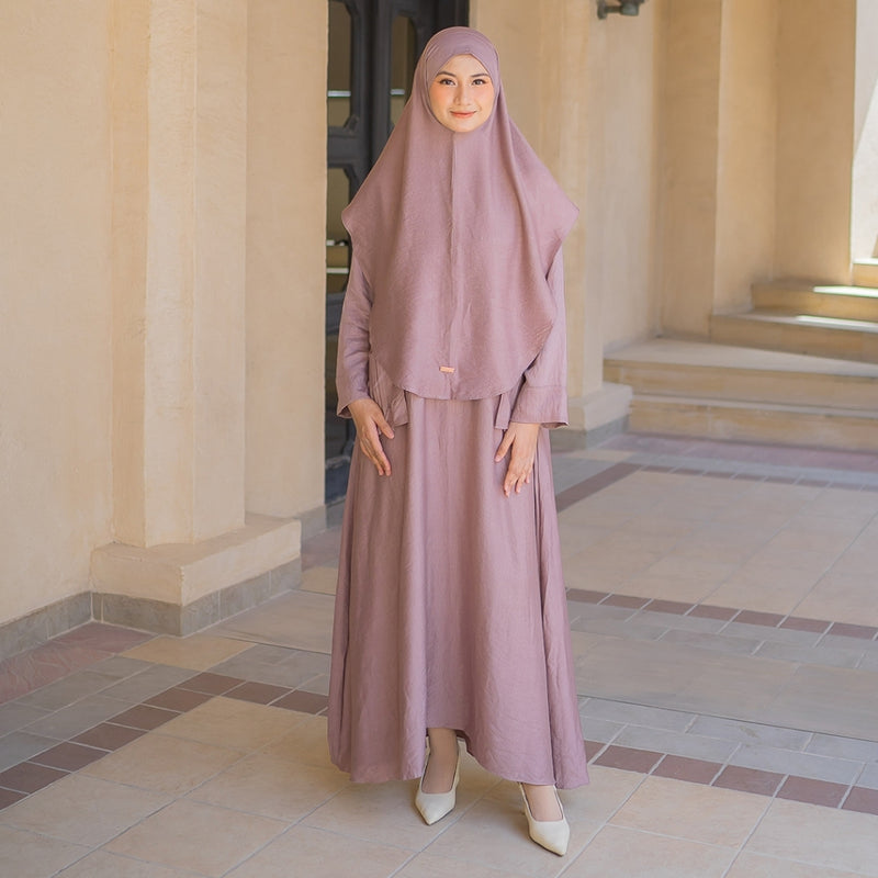 [Defect] Habiba Abaya Set (Gamis Abaya Set Kerudung)