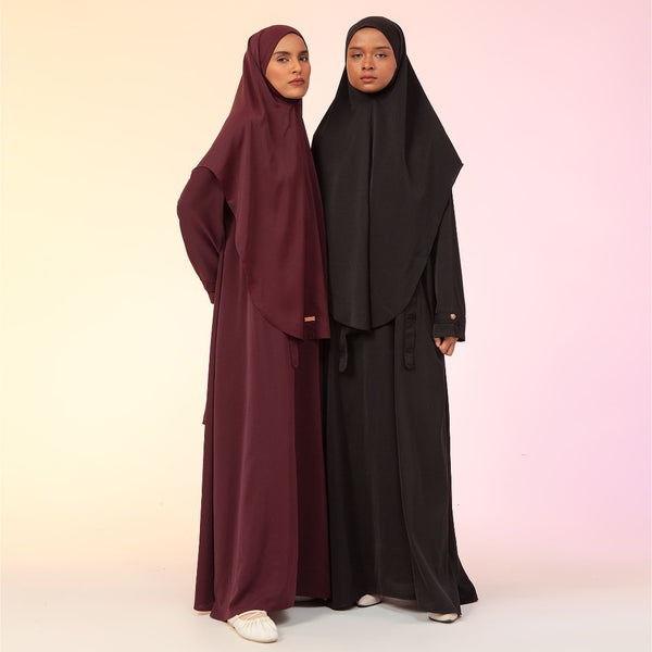 Amara Abaya Set (Gamis Abaya Set Khimar Haji dan Umrah)