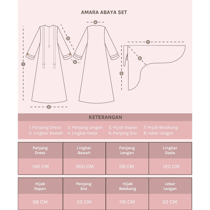 Amara Abaya Set (Gamis Abaya Set Khimar Haji dan Umrah)