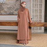 Haura Tunik Set Brown Sugar