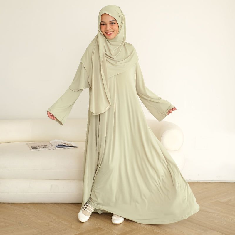 [Defect Sale] Sadiqa Abaya Set (Gamis Abaya Set Kerudung)