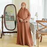 Sahla Abaya Set (Gamis Umroh Haji Abaya Set Kerudung)