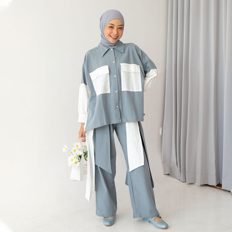 [Defect Sale] Hooja Set (One Set Setelan Kemeja Katun Linen)