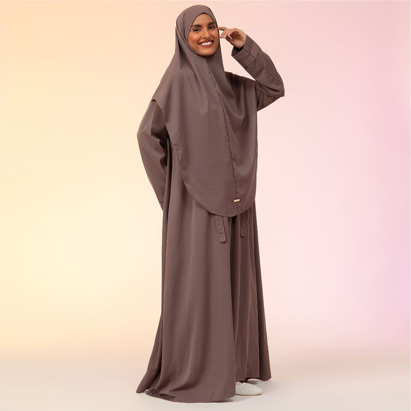 Amara Abaya Set (Gamis Abaya Set Khimar Haji dan Umrah)