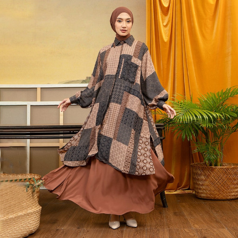 Rania Tunik Maple Brown