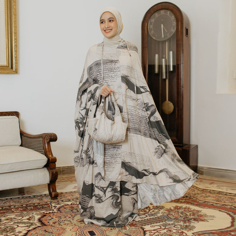 Syifa Prayer Set Creamy Grey
