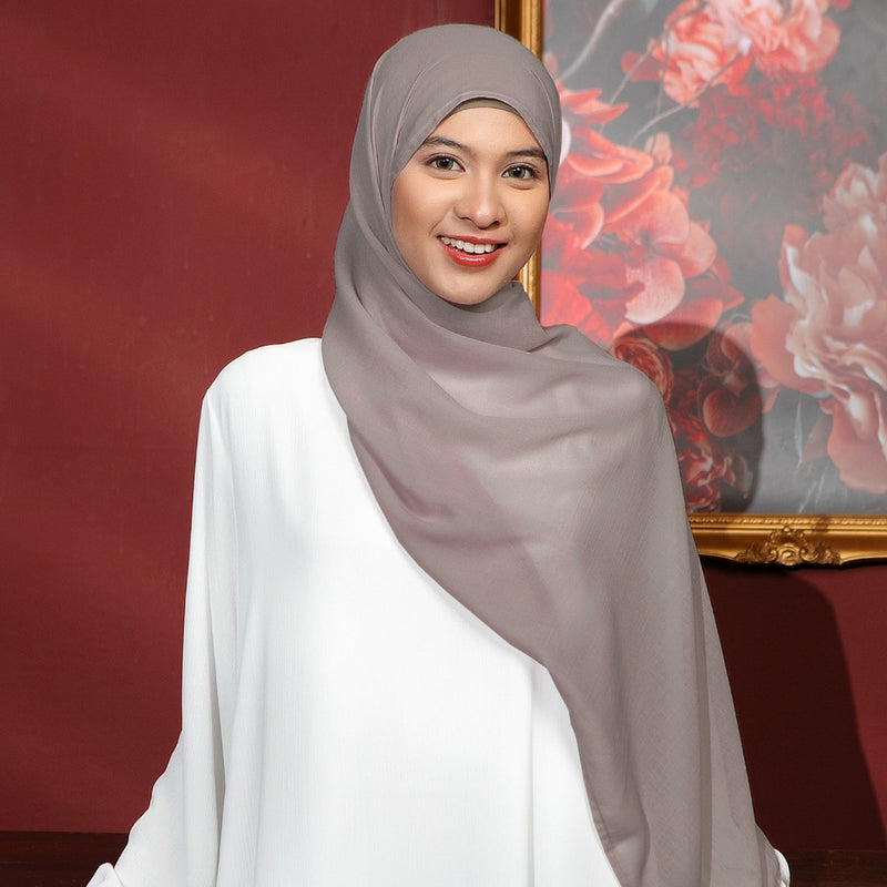 Mima Shawl Grey Cream New