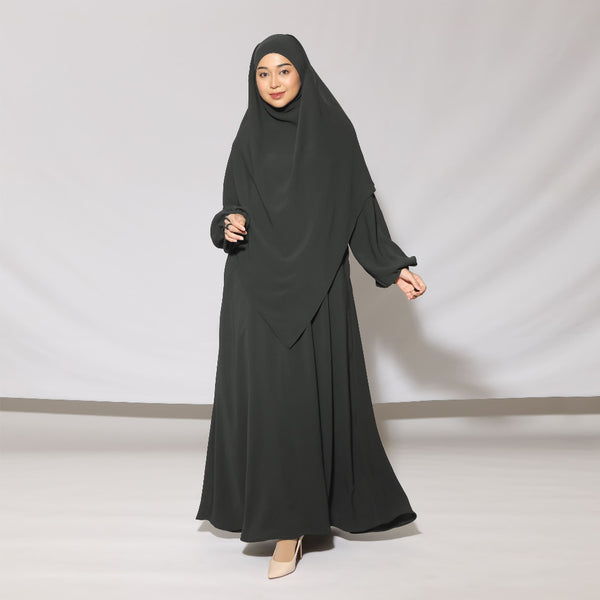 Fatima Abaya Set Charcoal