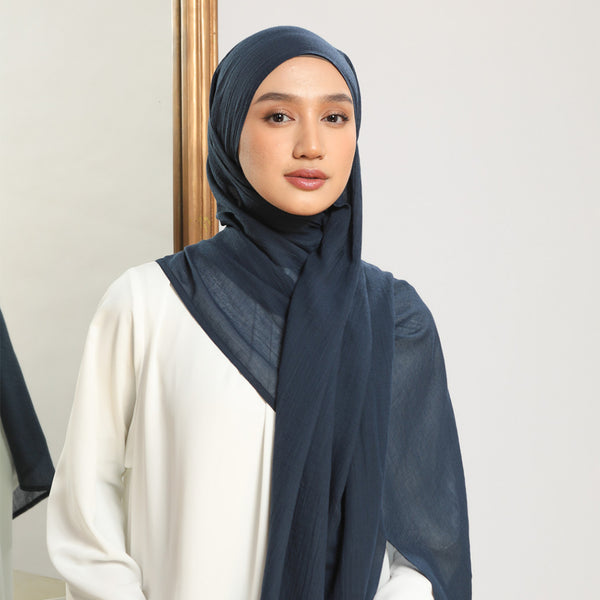 Mima Shawl Navy New