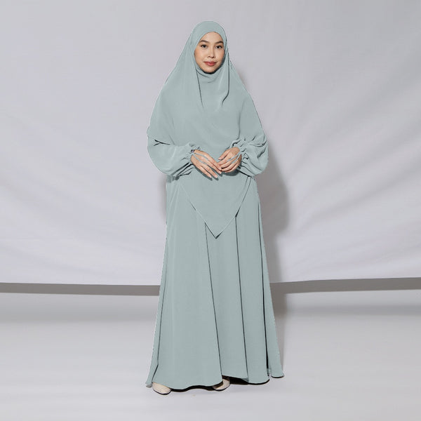 Fatima Abaya Set Iced Aqua