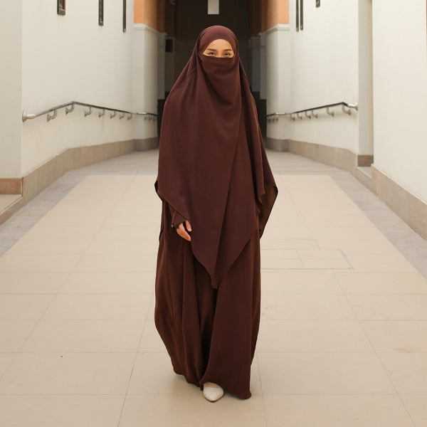 Khadija Abaya Set Mahogany