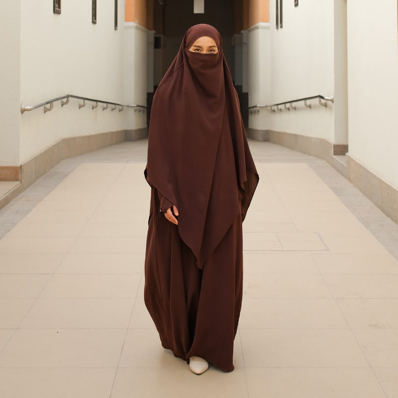 Khadija Abaya Set Mahogany