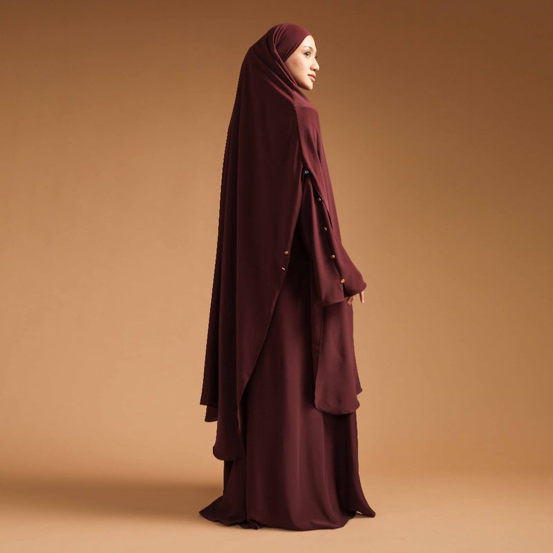 Tsamara Abaya Burgundy S (Abaya Only)