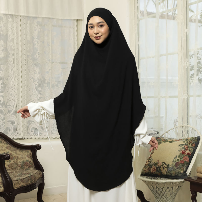 Nahda French Khimar Black S-M
