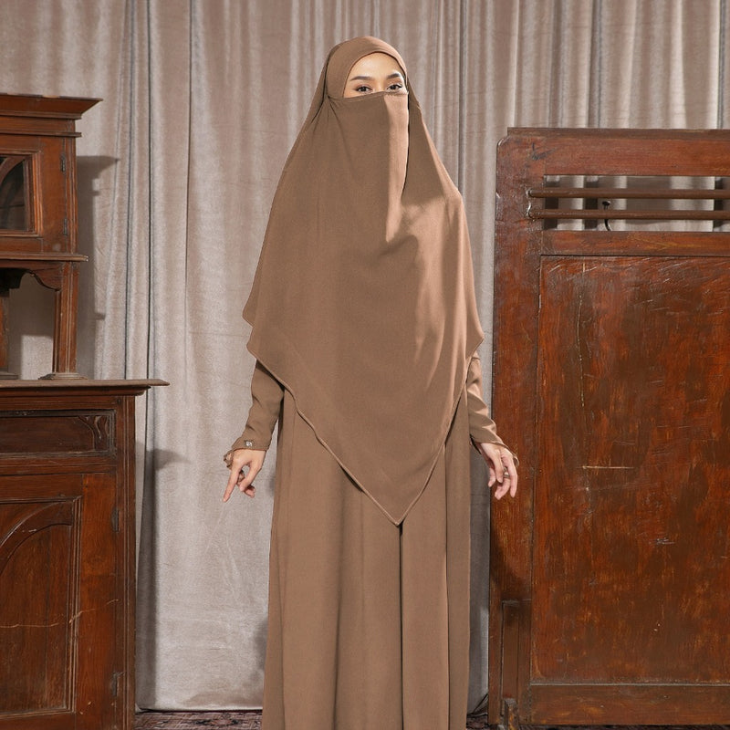 Khadija Abaya Set Tan