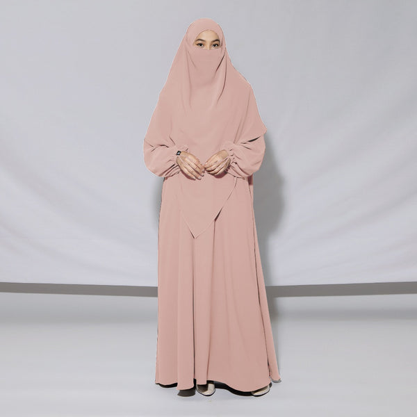 Fatima Abaya Set Peachy