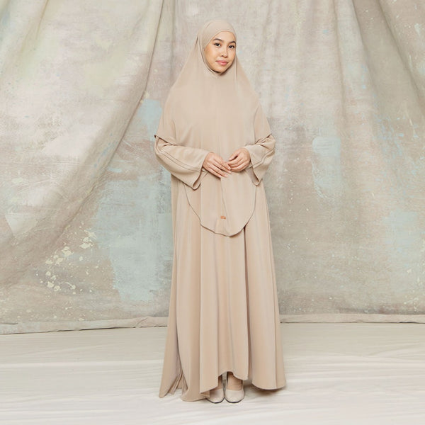 Zainab Abaya Lozy X Cut Syifa Warm Sand XL
