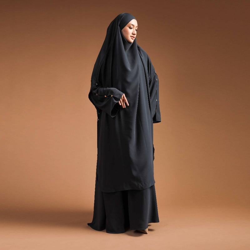 Tsamara Abaya Dark Teal Blue XL (Abaya Only)