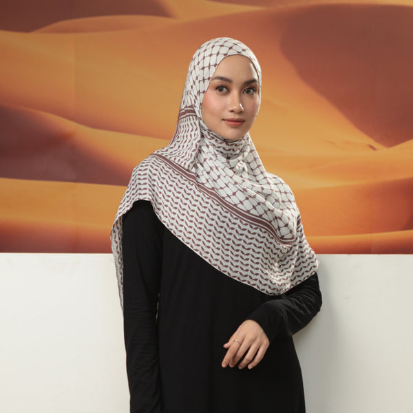 Viscose Printed Modal Brown Keffiyeh