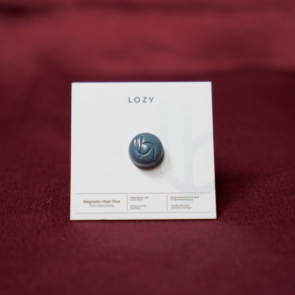 Magnet Pin Signature Circle Type Blue Grey