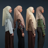 Lozy Hijab - Lesti Bandana Gradasi  Lozy x Lesti Kejora (Khiban Gradient Pashmina Instan Kaos Bahan Viscose Rayon Gradasi)