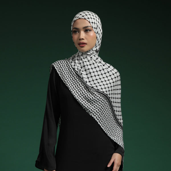 Viscose Printed Modal Black Keffiyeh