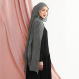 Lozy Hijab - Woody Rayon Crinkle Shawl  (Hijab Pashminal Bahan Rayon Viscose Crinkle)
