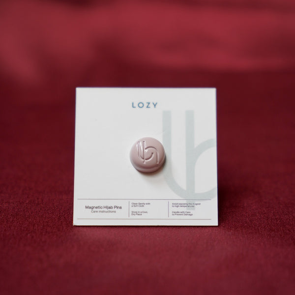 Magnet Pin Signature Circle Type Dusty Purple