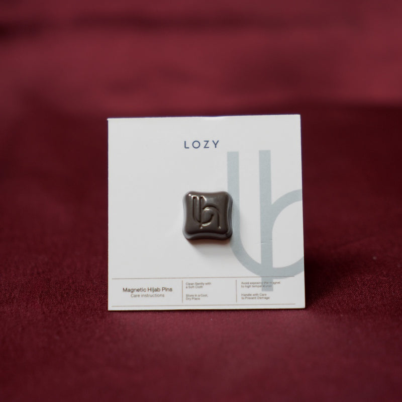 Magnet Pin Signature Square Type Grey Pewter