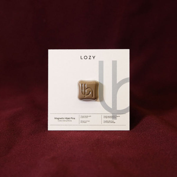 Magnet Pin Signature Square Type Tan