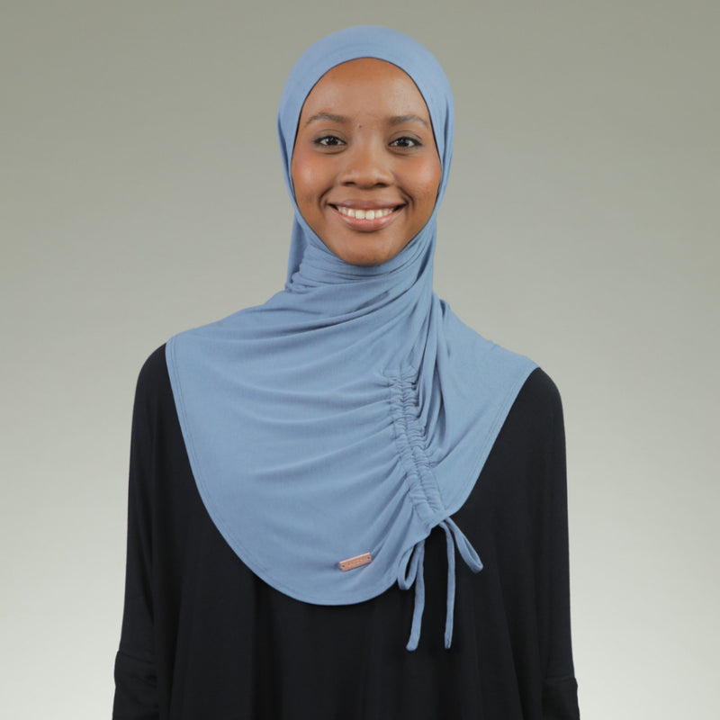 Liora Instan (Hijab Instan Serut Sport Rayon) Denim