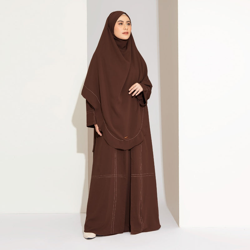 Havina Abaya Set Mahogany New Material