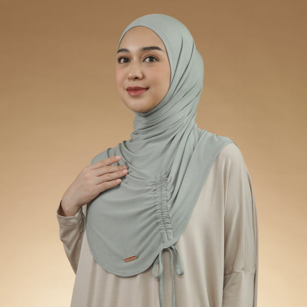 Liora Instan (Hijab Instan Serut Sport Rayon) Dessert Sage