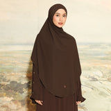 Zafi Pashmina Bandana Instan Espresso