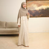 Sada Abaya Linen Jacquard Cream