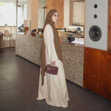 Sada Abaya Linen Jacquard Cream