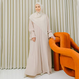 Haila Abaya Knit Ivory